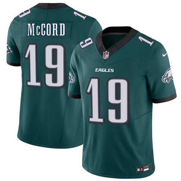 Men & Women & Youth Philadelphia Eagles #19 Kyle McCord Green 2025 Draft New F.U.S.E. Vapor Untouchable Limited Stitched Jersey